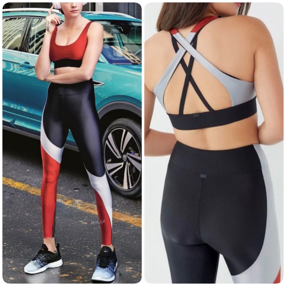 Koral End Point Sprint Sports Bra Colorblock Charisma High Rise Leggings Set XS